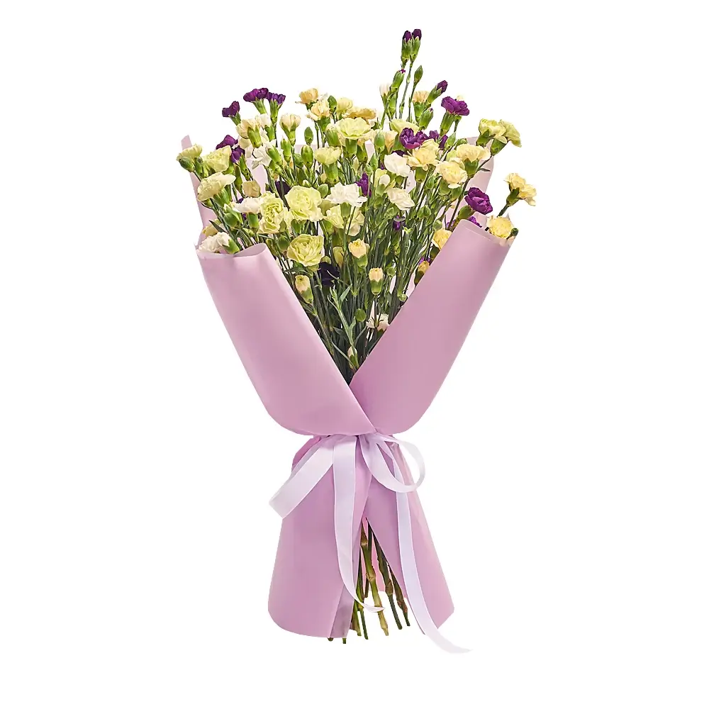 Букет из 25 лимонных диантусов